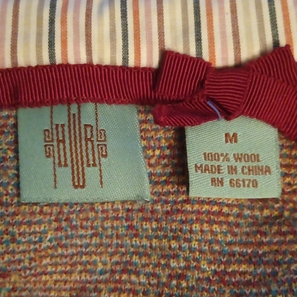 Anthropologie HWR Wool Short Sleeve Floral Button Front Sweater - Picture 4 of 4